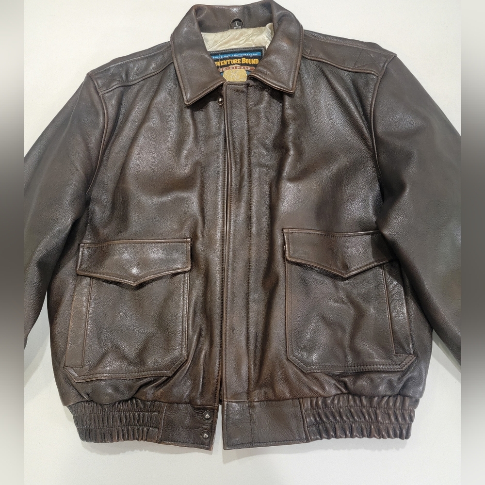 Wilson Brown Leather Bomber Jacket